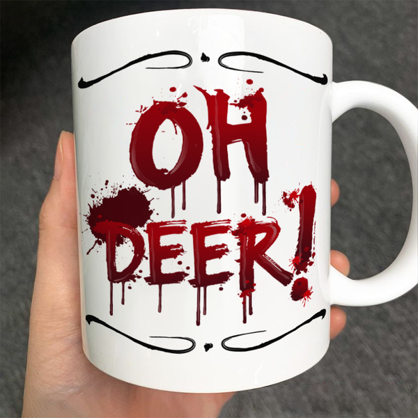OH DEER Mug Funny Art  Mug  - Coffee Mug Gifts For Friend