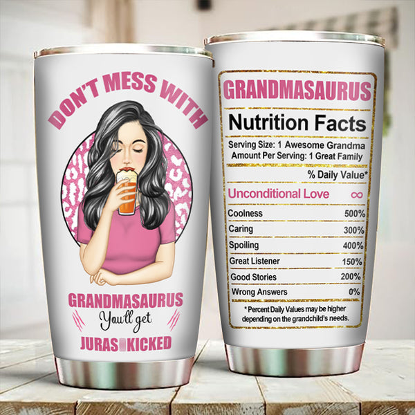 Don't Mess With Grandma - Personality Customized Tumbler - Gift For Mom Grandma Auntie Mother's Day Gift