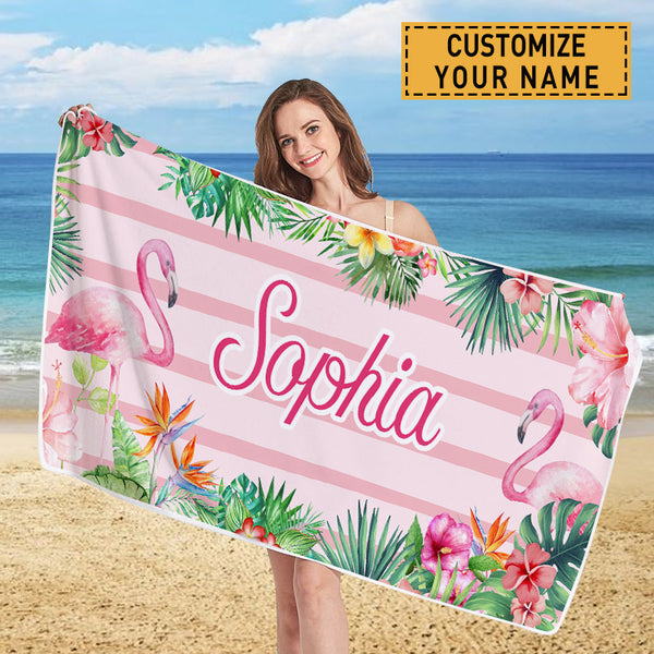 Personalized Beach Towel Personalized Name Bath Towel Custom Pool Towel Beach Towel Summer