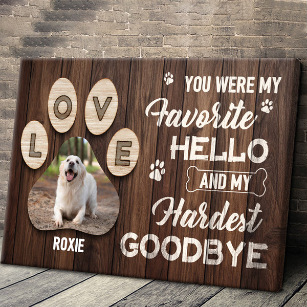 You Were My Favorite Pet - Custom Canvas, Gifts Personalized Custom Framed Canvas Wall Art
