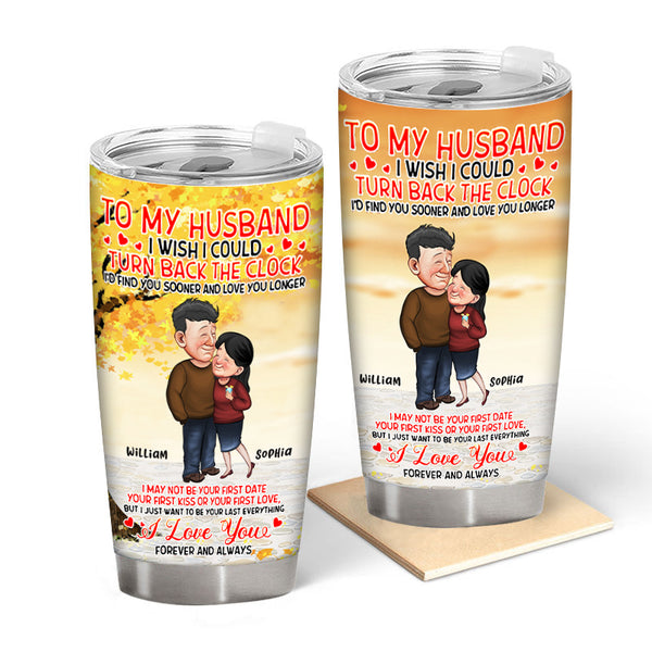 To My Wife, Husband  I Wish I Could Turn Back The Clock - Valentine's Day Gifts For Her, Him - Personalized Mug