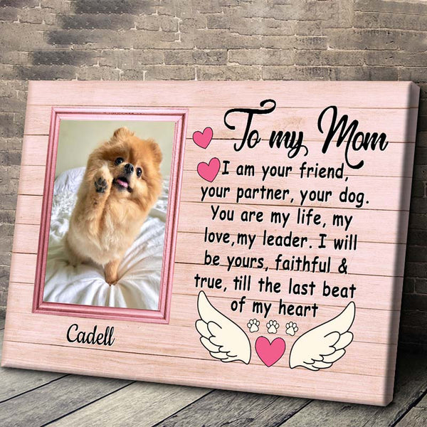 Custom Photo I Will Be Yours Till The Last Beat Of My Heart - Gifts For Pet Lovers, Dog Lovers Personalized Canvas