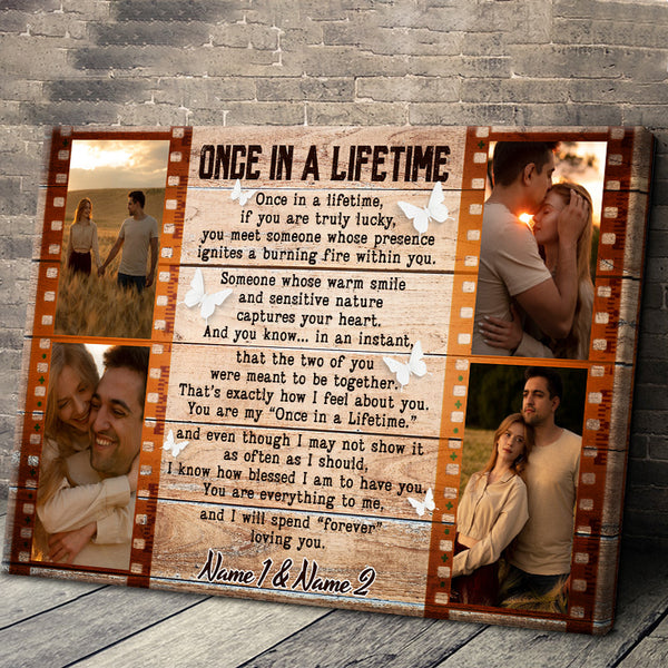 Once In A Life Time Memorial Canvas - Memorial Canvas, Wedding Gifts Personalized Custom Framed Canvas Wall Art