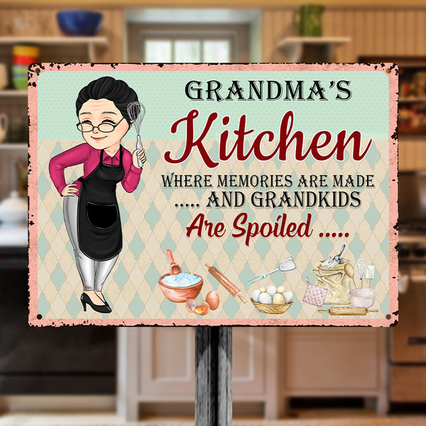 Kitchen Where Memories Are Made  - Personalized Metal Sign - Mother's Day Gift - Gift For Mother, Grandma, Nana, Mama