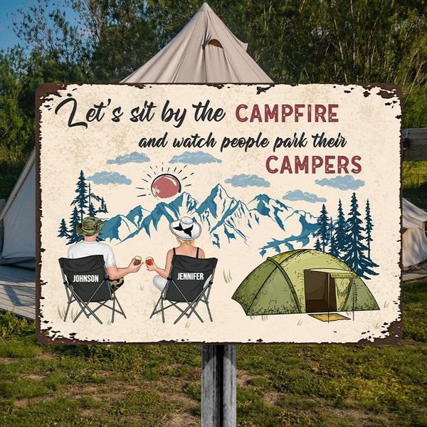 Home Is Where We Park It  - Customized Metal Signs - Gift For Camping Lover