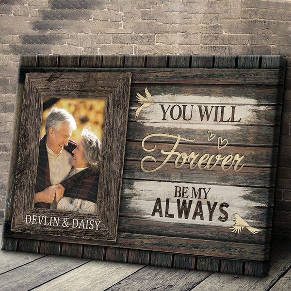 Custom Photo Personalized Canvas Wall Couple Canvas Anniversary Wedding Gifts Couples