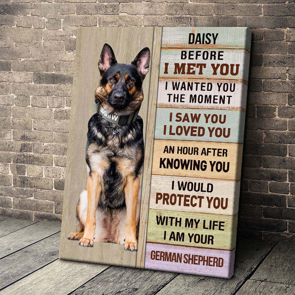I Saw You I Loved You - Pet Gifts, Memorial Gifts Personalized Custom Framed Canvas Wall Art