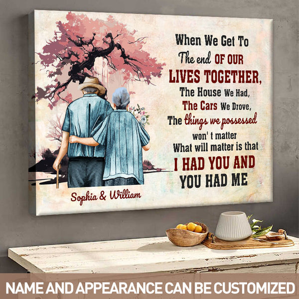 Personalized Canvas - I Had You And You Had Me - Gift For Couple