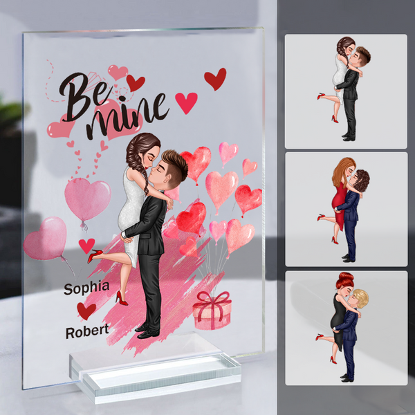 Be Mine Couple Kissing - Acrylic Plaque - Valentine's Day Gifts Personalized Custom Acrylic Plaque