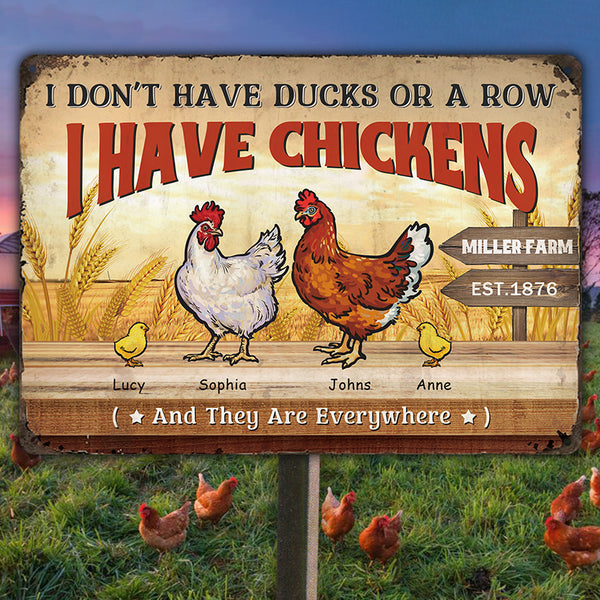 Personalized Custom Metal Sign Farm Sign Chicken Sign I Have Chickens