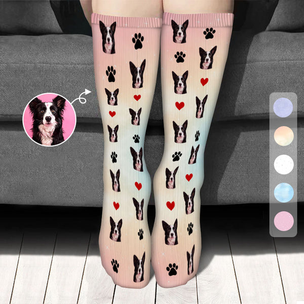 Custom Photo - Personalized Customized Socks - Gift For Dog Pet Lover - Cute Dog Gift