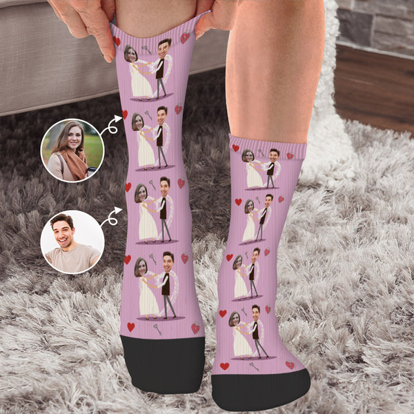 Custom Photo - You Are My Love - Personalized Customized Socks - Gift For Couple Lover - Valentine's Day Gift