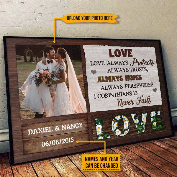 Custom Photo, Couple Gift, Christian Wedding Personalized Custom Poster Valentine Gifts