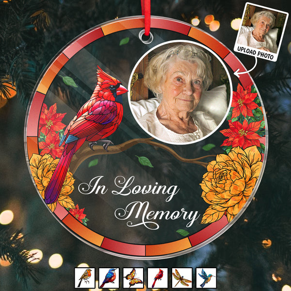 Custom Photo In Loving Memory - Personalized Customized Ornament - Memorial Gift For Family