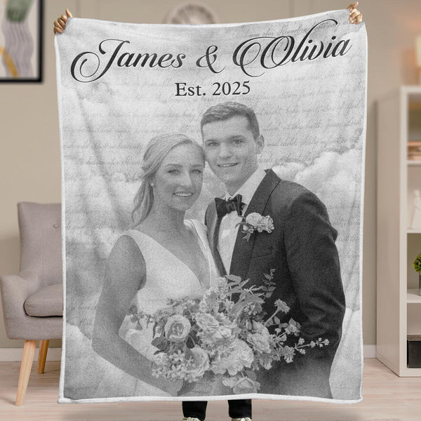 The Start Of Us - Personalized Customized Blanket - Wedding Gift For Family Members, Couples