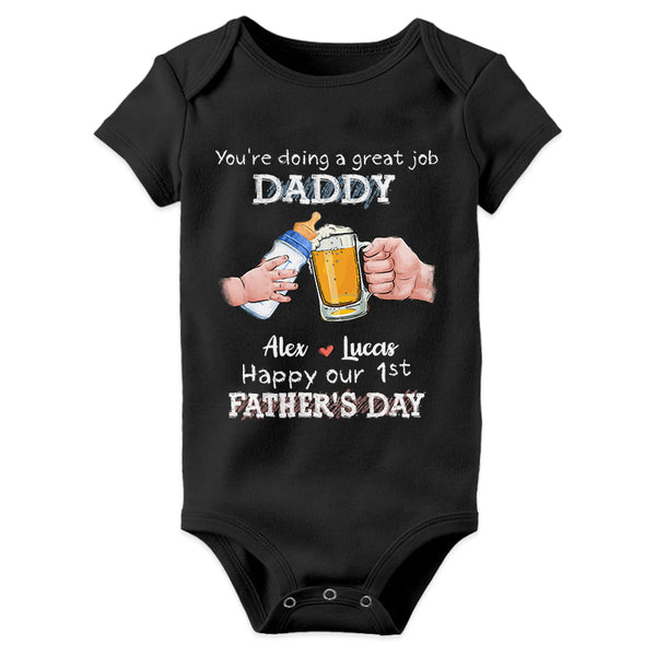 You're Doing A Great Job Daddy -  Customized Personalized Baby Onesie - Gift For New Dad Father