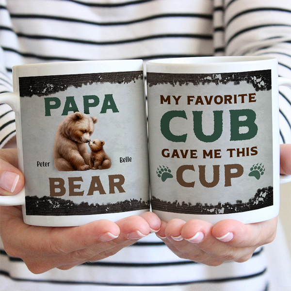 My Favorite Cub - Personalized Custom Ceramic Mug Gift For Papa