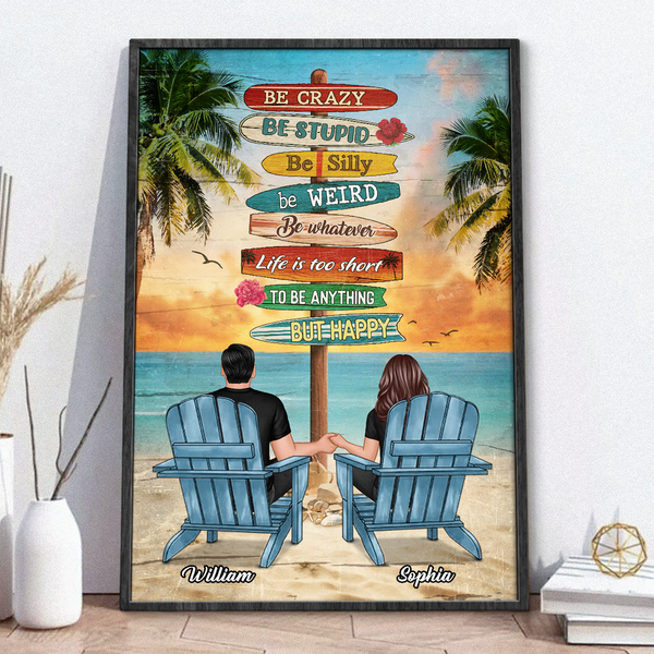 Summer Beach Personalized Customized Poster Home Decoration Gift For Couple