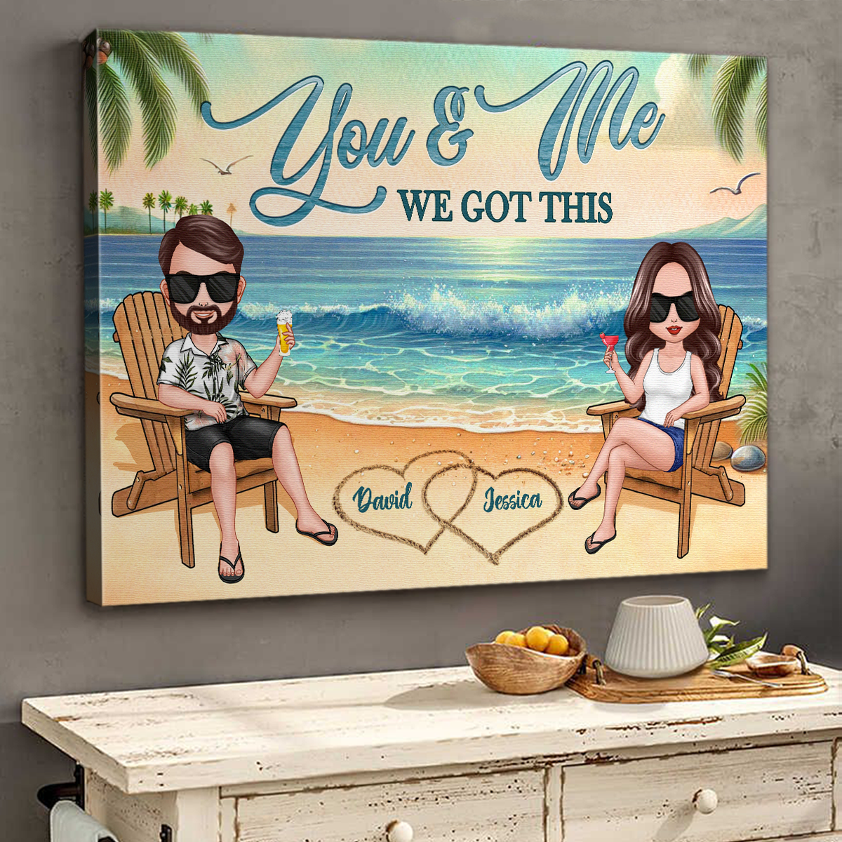 Personalized Couple Canvas - You And Me We Got This - Gift For Couple ...