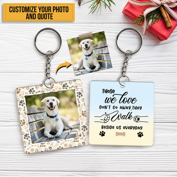 Custom Photo Personalized Keychain - Custom Keychain Memorial Gift For Loss Of Dog