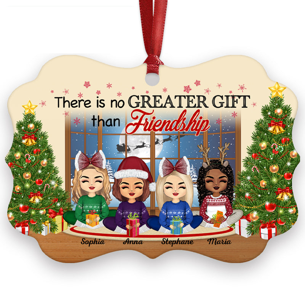 No Greater Gift Than Friendship - Christmas Gift For BFF - Personalized Custom Ornament