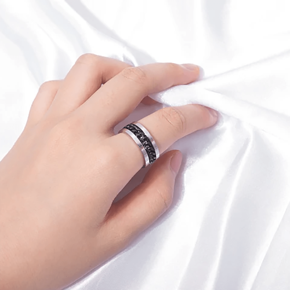 Stainless Steel Spinning Bottle Opener Anxiety Ring Ring MelodyNecklace