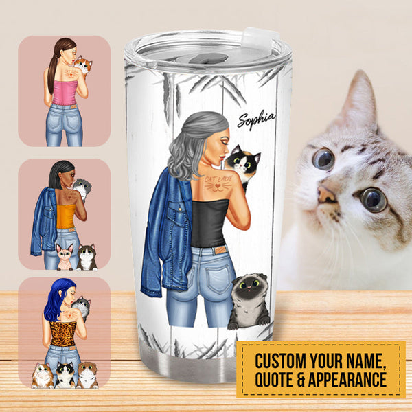 Best Cat Mom Ever - Gift For Cat Lovers - Personalized Custom Tumbler