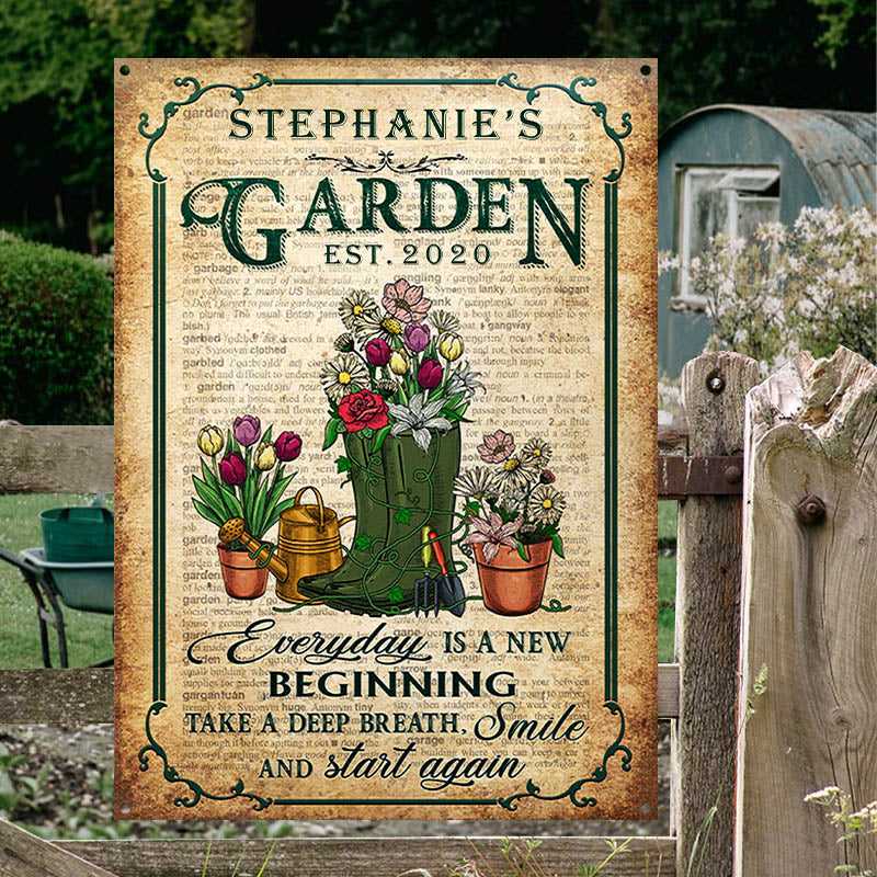 Garden Dictionary Take A Deep Breath Custom Classic Metal Signs-Metal Sign-Thesunnyzone