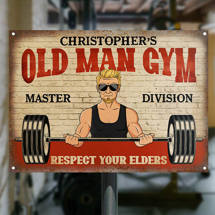 Respect Your Elders Weightlifting - Gym Decoration - Personalized Custom Classic Metal Signs-Metal Sign-Thesunnyzone