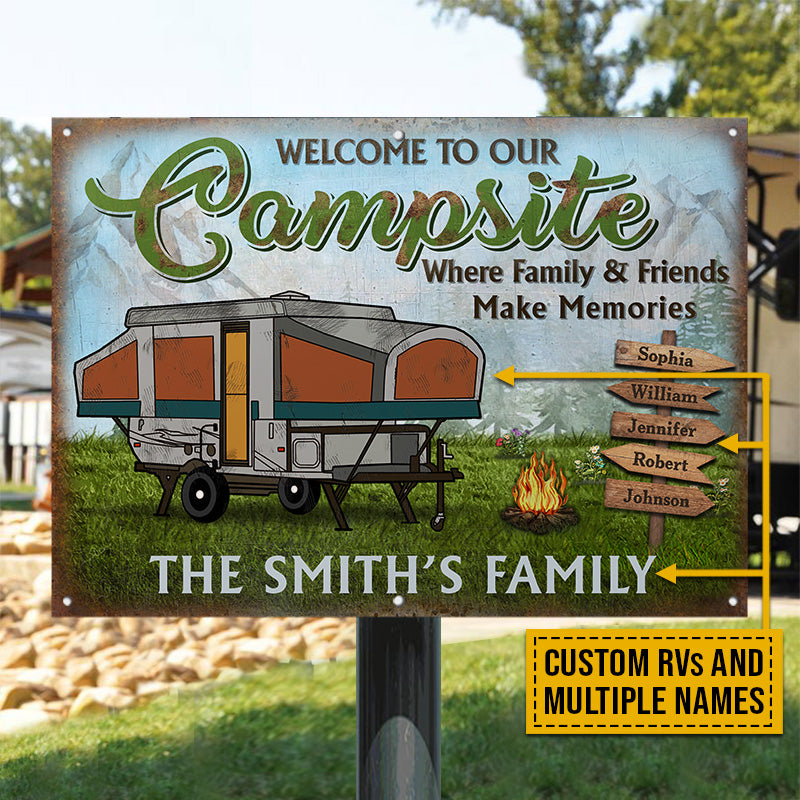 Camping Welcome To Our Campsite Custom Classic Metal Signs-Metal Sign-Thesunnyzone