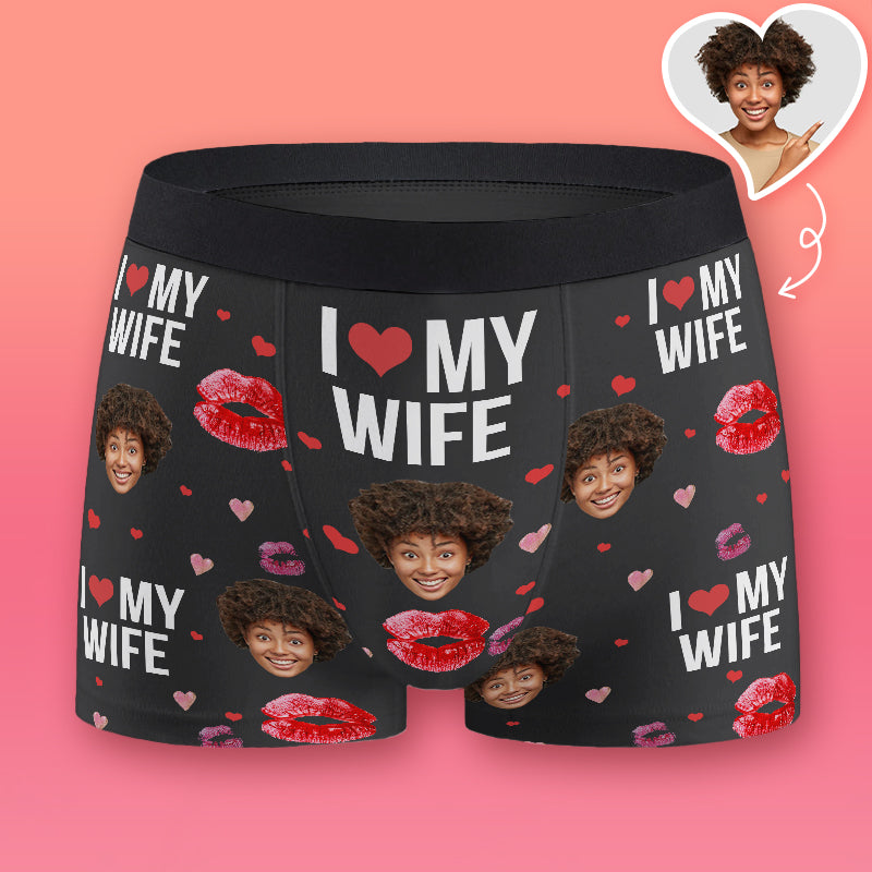 thumbnail image 2 of I Love My Husband Thong Certykllp Personalized I Love My Husband Panties With Face For Women Custom Boxer 2 of 12