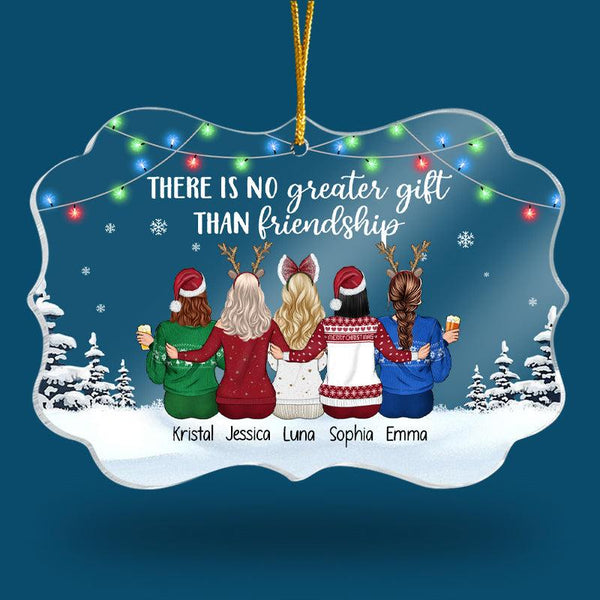 Personalized Custom Acrylic Christmas Ornament Friendship Is The Greatest Christmas Gift For Bestie