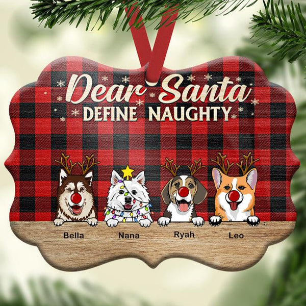 Christmas Gift For Dog Lovers - Personalized Custom Wooden Ornament, Aluminum Ornament