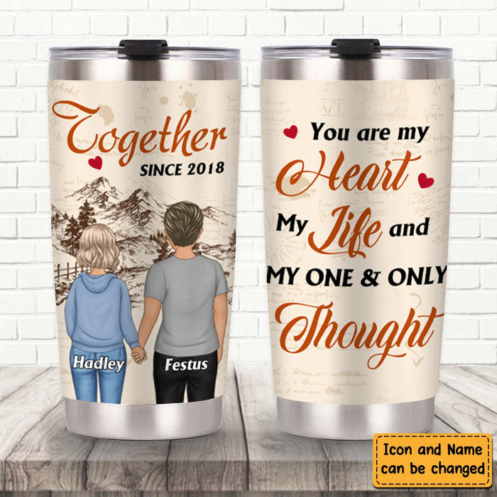 Personalized Custom Tumbler Anniversary Gift By Year For Couples, Boyf ...