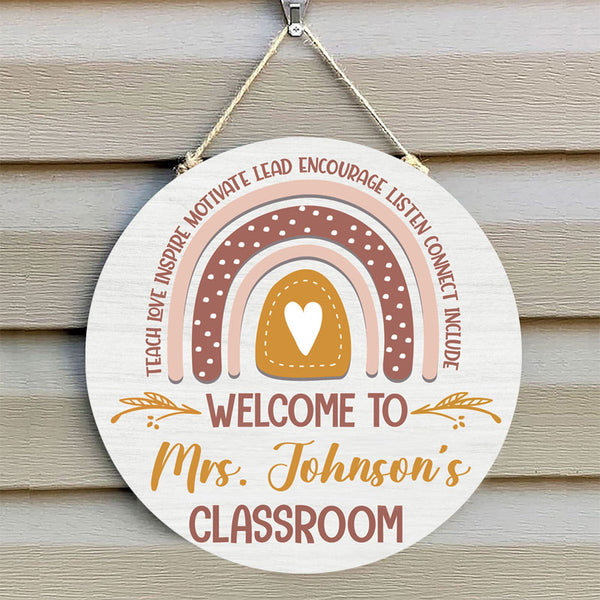 Personalized Custom Teacher Sign, Teacher Door Sign, Classroom Door Sign Teacher Welcome Sign