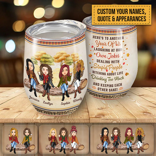 Bonding Over Alcohol - Personalized Tumbler Cup - Birthday Gift For  Besties, Soul Sisters, Sistas, Bff, Friends - Drinking Girls