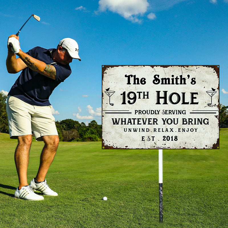 Personalized Golf 19th Hole Customized Classic Metal Signs-Metal Sign-Thesunnyzone