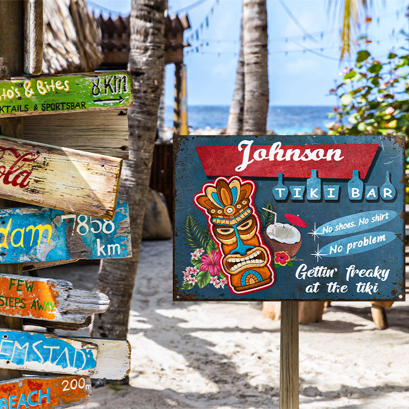 Personalized Tiki Bar No Problem Customized Classic Metal Signs-Metal Sign-Thesunnyzone