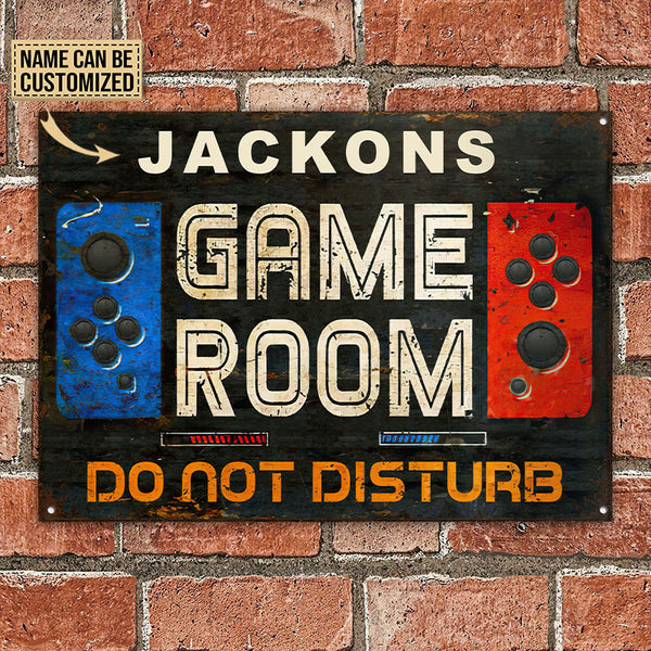 Personalized Gaming Room Not Disturb Customized Classic Metal Signs-Metal Sign-Thesunnyzone