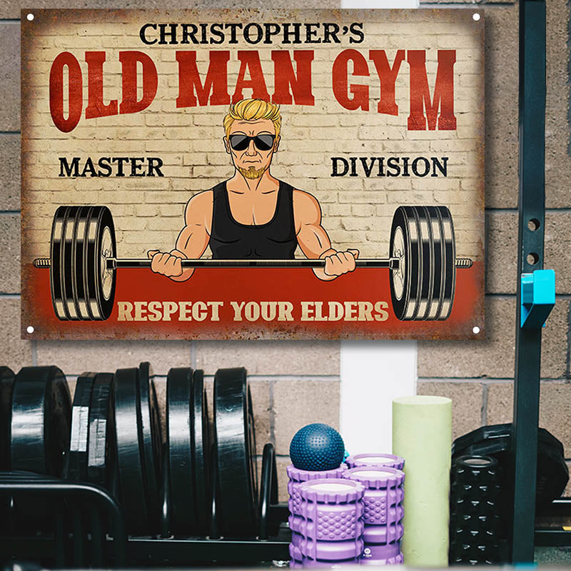 Respect Your Elders Weightlifting - Gym Decoration - Personalized Custom Classic Metal Signs-Metal Sign-Thesunnyzone