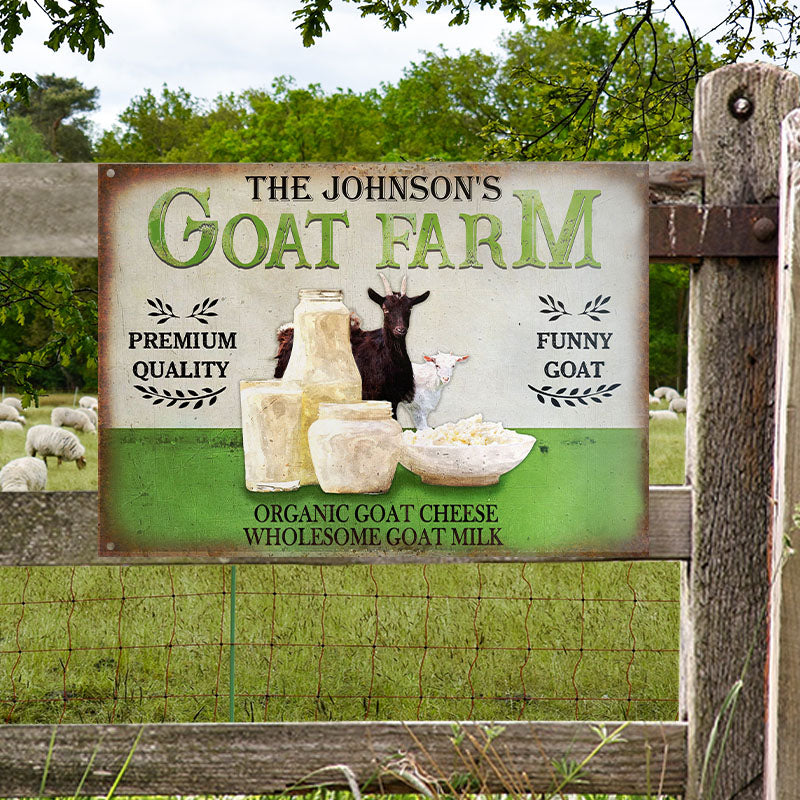 Personalized Goat Farm Wholesome Customized Classic Metal Signs-Metal Sign-Thesunnyzone