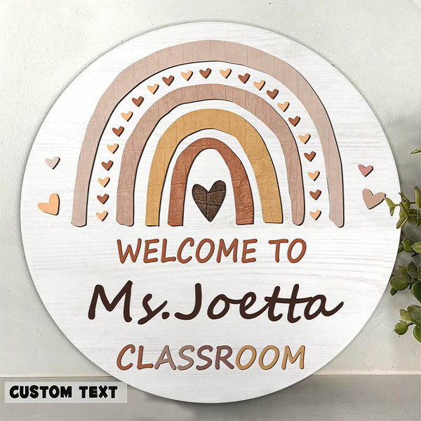 Personalized Door Sign Teacher Sign Teacher Name Sign Back To School Welcome Sign