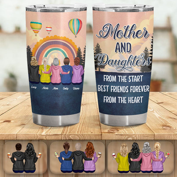 Mother And Daughter Linked Together - Mother Day Gift - Personalized Custom Tumbler