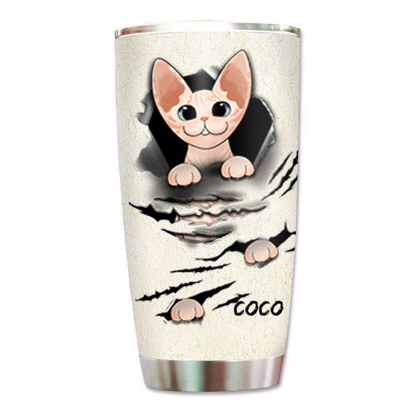 Scratch Cats Lovers Custom Tumbler - Gift For Cat Lover - Personalized Custom Tumbler