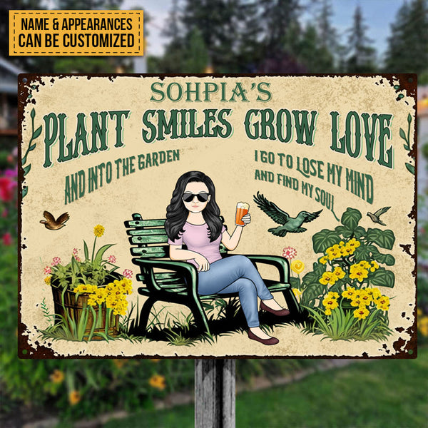 Personalized Custom Classic Metal Sign Garden Gift For Mother Grandma