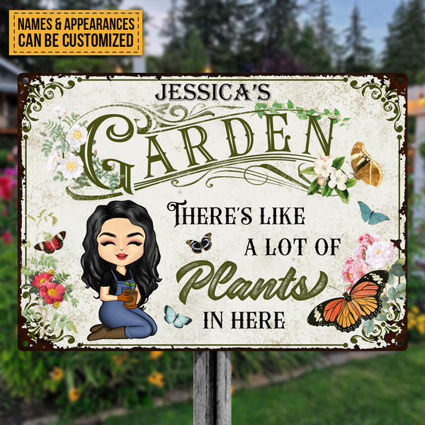 Lot Of Plants In Here Gardening - Personalized Custom Classic Metal Signs - Garden Signs - Gift For Garden Lovers