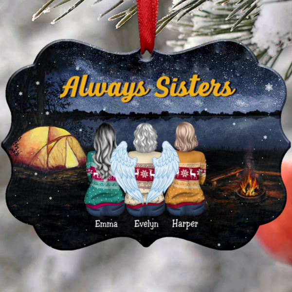 Sisters Ornament - Always Sisters - Personalized Christmas Ornament