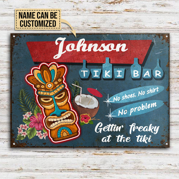 Personalized Tiki Bar No Problem Customized Classic Metal Signs-Metal Sign-Thesunnyzone
