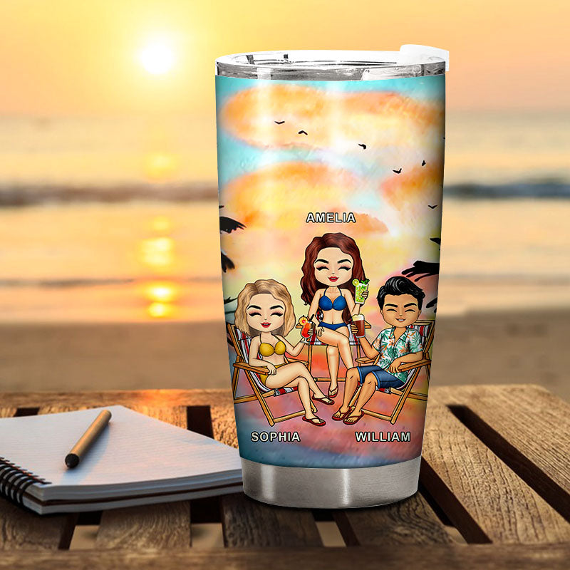 Beach Camping We're Drunks - Gift For Bestie - Personalized Custom T S – Wander Prints