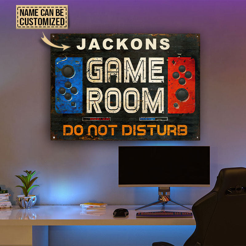 Personalized Gaming Room Not Disturb Customized Classic Metal Signs-Metal Sign-Thesunnyzone